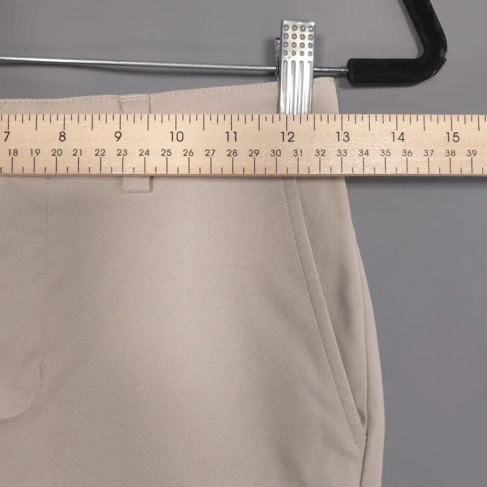PGA TOUR Kids Boys Pants 10-12 Golf Beige Flats Front‎ Stretch Chino Casual